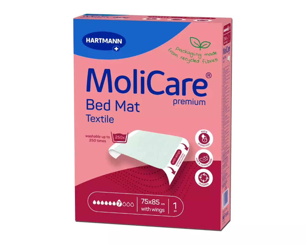 MoliCare Premium Bed Mat Textile 7 Tropfen mit Flügeln